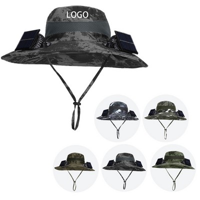 Outdoor Sun Hat With 2 Solar Fan