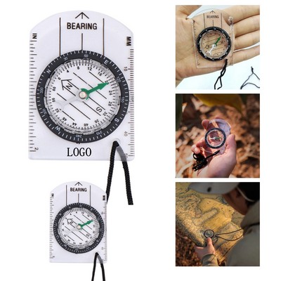 Portable Map Survival Compass Tool
