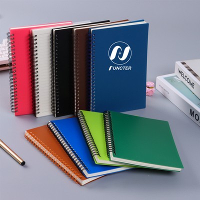 Spiral Bound Note Pad Journal 8.5 x 11 Inches W/ Plastic Cover