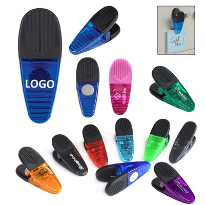 Magnetic Transparent Plastic Refrigerator Office Paper Clip