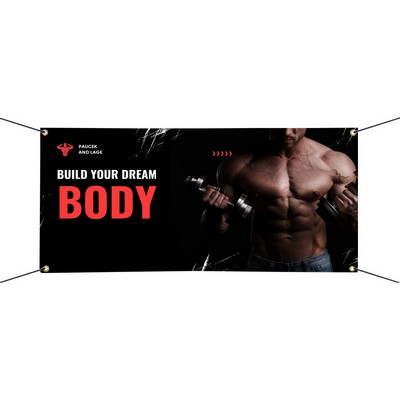 Custom Vinyl Mesh Banner, Hem with Grommets (1ft x 1ft/SQFT)