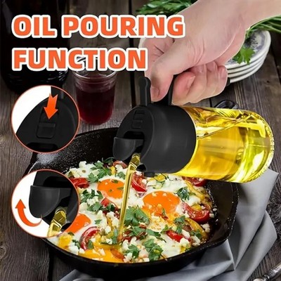 2-In-1 Olive Oil Dispenser Bottle And Sprayer