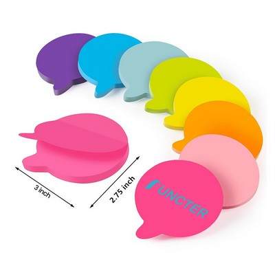 50 Sheets 2.75 inch Adhesive Comma Shape Sticky Notes