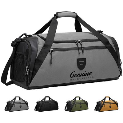 Water-Resistant Nylon Duffle Bag