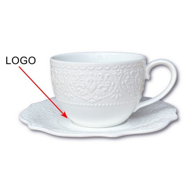 7Oz Ceramic Coffee Cup And Saucer Sets
