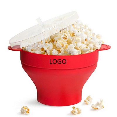 Collapsible Microwave Silicone Popcorn Maker Bowl