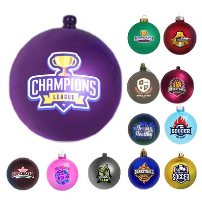 7.9" Plastic Christmas Ball Ornaments