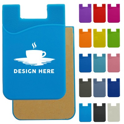 Silicone Phone Back Wallet MOQ100