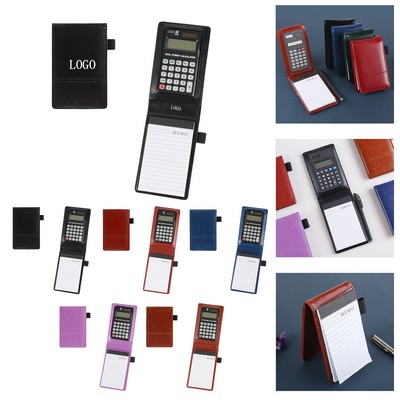 Pocket-Size PU Notepad w/ Calculator