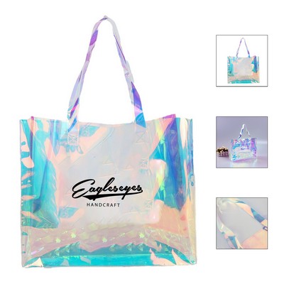 Iridescent Clear Beach Tote Bag