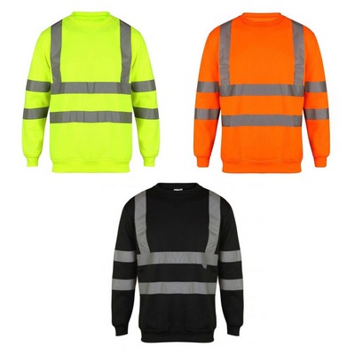 Safety Reflective Sweatshirt with Bands & Brace - 280G Fleece