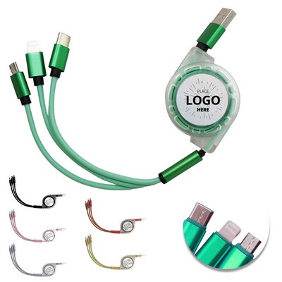3" 1 Retractable Fast Charger Cord