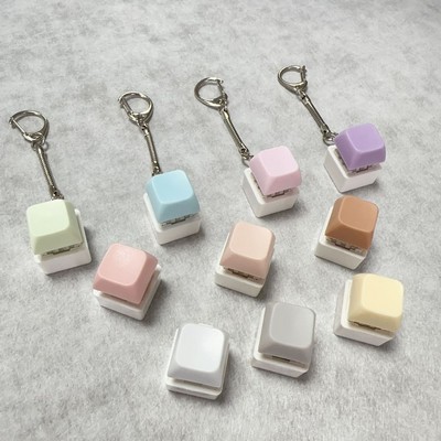 High-Transparency Stress-Relief Keychain with Pressable Button