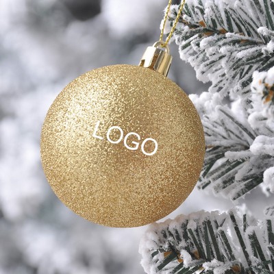 Glitter Plastic Christmas Tree Ornaments Balls
