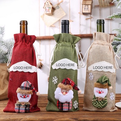 Creative Christmas Wine Bottle Cover Table Decoration