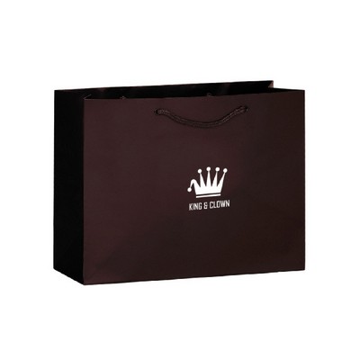 Matt/Gloss 210GSM White Cardboard Laminated Shopping Bag(13x5x10'')