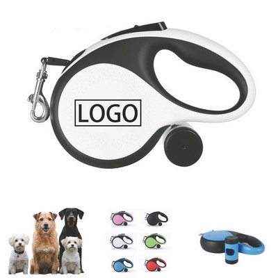16' Retractable Automatic Dog Leash With Garbage Storage Box