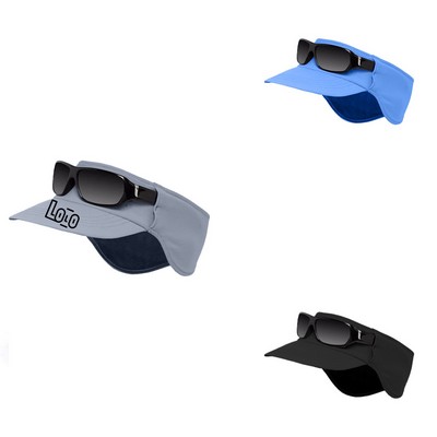 Sun Visor Cap with Sunglasses Holder