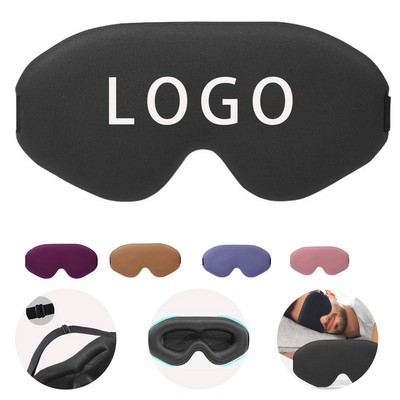 3D Contoured Full Blackout Sleep Mask with Pressure Free Design