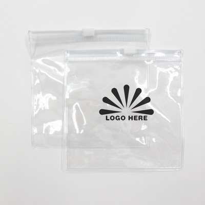 Clear Resealable PVC Jewelry Pill Storage Pouch With Slider Seal