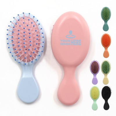 Mini Oval Hair Brush Pocket Airbag Bristle Comb