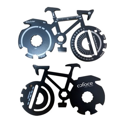 GearCard 20-in-1 Bike-Shaped Multi-Tool Card – Stainless Steel Wallet EDC Gadget