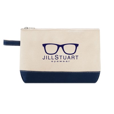 Cotton Cosmetic Pouch ( 11"W X 7"H X 3" )