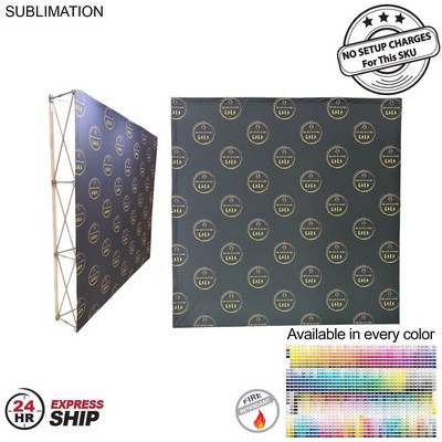 24Hr Express Ship -7.5' Straight Wall Full Height Tension Fabric Pop-up Display Kit