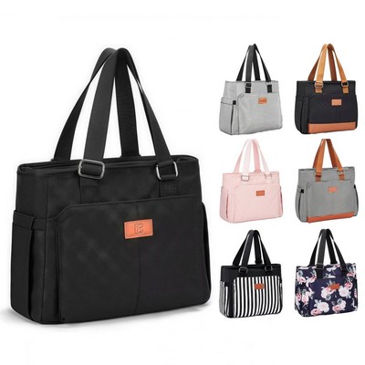 9L Oxford Insulated Cooler Lunch Bag w/ Pockets