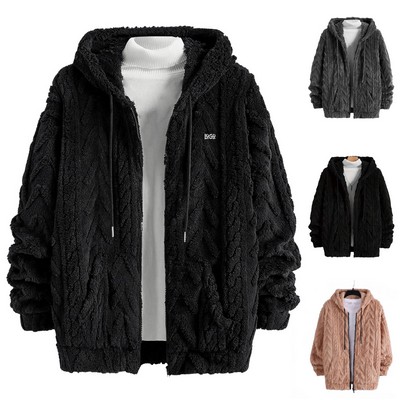 Fuzzy Fleece Hooded Clothing