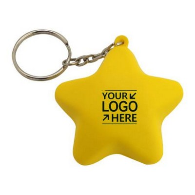 Star Shaped Squeeze Toy Keychain