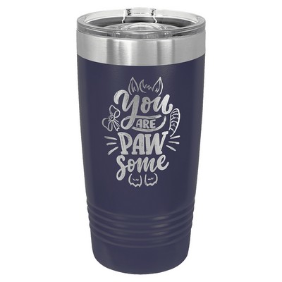 Polar Camel 20 oz. Navy Blue Ringneck Tumbler with Slider Lid