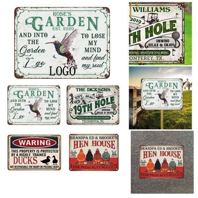 Vintage Aluminum Warning Sign Plates