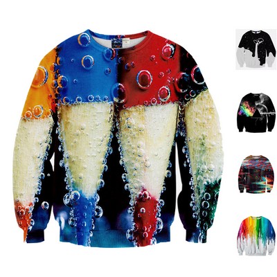 Soft 3D Graphic Crewneck Sweatshirt Pullover Shirt