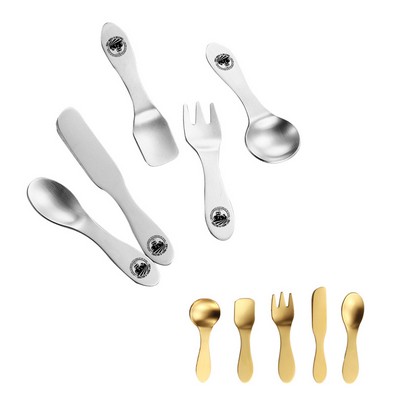 Safe Stainless Steel Kids Utensils with 5 Styles
