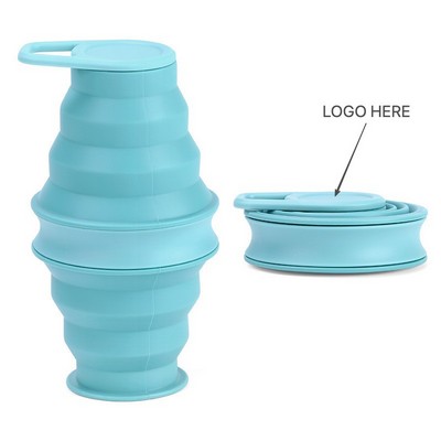 Foldable Silicone Travel Water Cup Portable Collapsible Sports Bottle Card Sized Pocket Cup