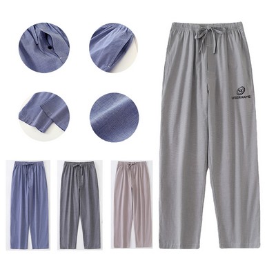 Mens Pajama Pants 100% Cotton Sleep Lounge Pants