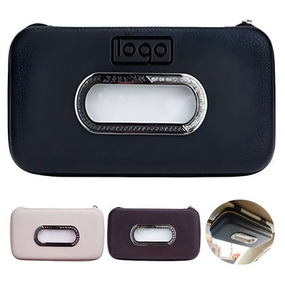 PU Leather Hanging Car Tissue Box
