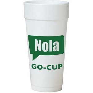 24 Oz. Tall White Styrofoam Coffee Cup