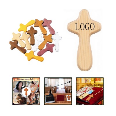 Handcrafted Wooden Faith Comfort Stone