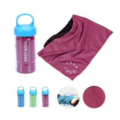 Microfiber Cooling Towel With Carry Bottle Carabiner