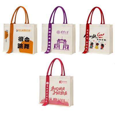 Canvas Tote Bag with Ribbon