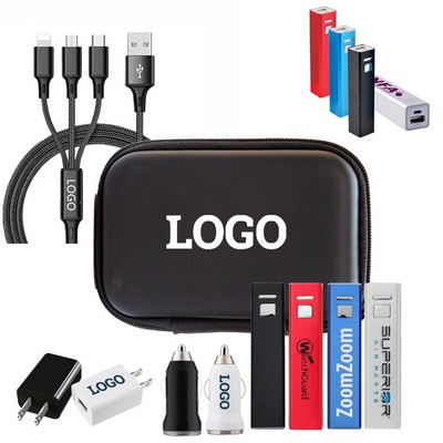 4-in-1 Power Bank Travel Charging Kit