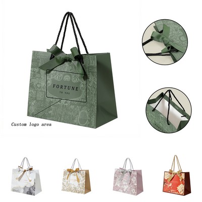 Custom Printed Gift Paper Bag With Handles