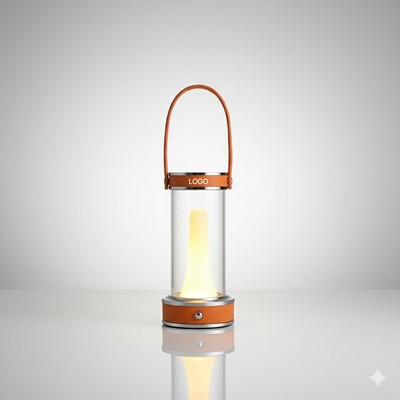 Portable Rechargeable Table Lamp Touch Control Leather Handle Bedside Light Camping Night Light