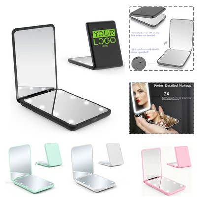 LED Compact Travel Makeup Mirror