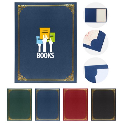 Certificate Holders With Gold Foil Border