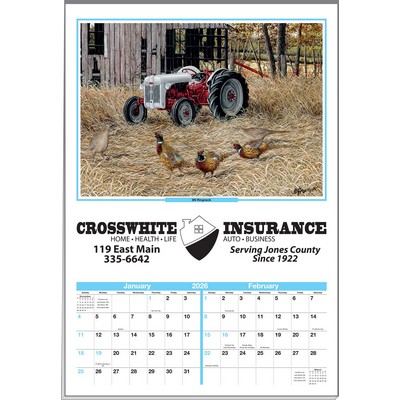 Larry Anderson Executive 6-Sheet Calendar w/Black Imprint