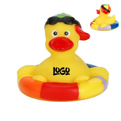 Ring Duck Float Decoration Children Bath Pinch Called Toys