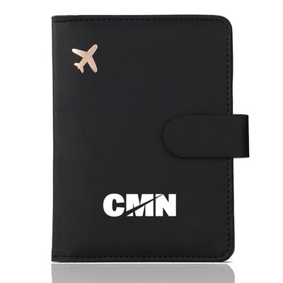 Leather Passport Holder Covers Case, Waterproof Rfid Blocking Travel Wallet Passport Holder